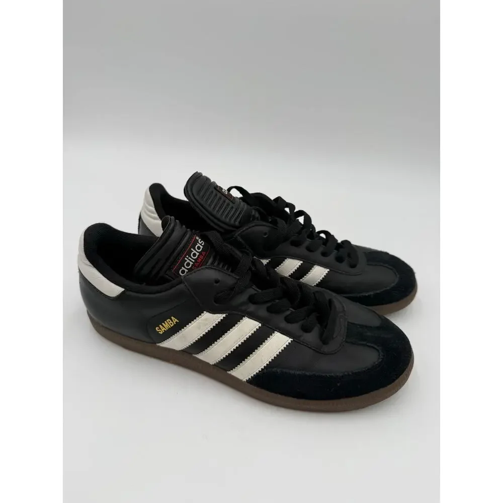 adidas black leather